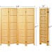 AMBITION LAND Room Dividers Partition Wall Privacy Screen Panels Folding Space Separator,Freestanding Divider&Room Dividers 4 Panel Gold