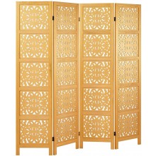 AMBITION LAND Room Dividers Partition Wall Privacy Screen Panels Folding Space Separator,Freestanding Divider&Room Dividers 4 Panel Gold