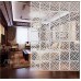 BMIDRUT 12Pcs Set Hanging Room Divider White DIY Panel Screens Partition Wall Dividers Room Decorative with All Accessories 11.4x11.4 Inch M6