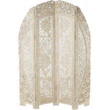 Deco 79 White Mango Wood Eclectic Room Divider Screen 72 x 60 x 2 Inches