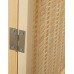 Decorative Freestanding Beige Woven Bamboo 4 Panel Hinged Privacy Screen Portable Folding Room Divider