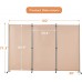 Esright 3 Panel Office Room Divider 6 Ft Tall Folding Privacy Screen Room Divider Freestanding Partition Wall Dividers for Office,BedroomBeige