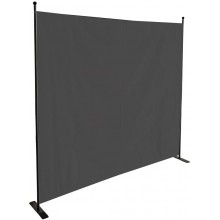 Flat Leg Gray Single Divider Office Partition Room Divider Classroom and Dorm Privacy Screen 6 Ft Portable Partition Screen Fire Proof Complete Non See Through Fabric
