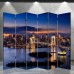 Freestanding Protective Room Divider Tokyo Skyline Canvas Privacy Screen Foldable Panel Room Separator Partition Wall Divider for Room 6 Panel