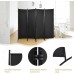 Giantex 4 Panel Room Divider 5.6Ft Folding Screen Home Office Freestanding Tall Partition Lightweight Wall Divider for Dressing Bedroom Privacy Screen Room Dividers Black
