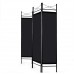 Giantex 4 Panel Room Divider Screens Steel Frame & Fabric Surface Freestanding Room Dividers and Folding Privacy Screens Home Office Black
