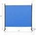 Grezone Room Divider Single Panel Portable Partition Screen Office Partition for Home Office Dorm Decor Sky-Blue