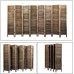JAXSUNNY 8 Panel Sycamore Wood Freestanding Room Divider Wall Divider Hand-Knitted Folding Freestanding Partition Privacy Screen,Louver Folding Privacy Screen,Wall Divider Partial Partition ,Brown