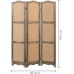 MyGift 3-Panel Cork Board Room Divider with Brown Wood Frame