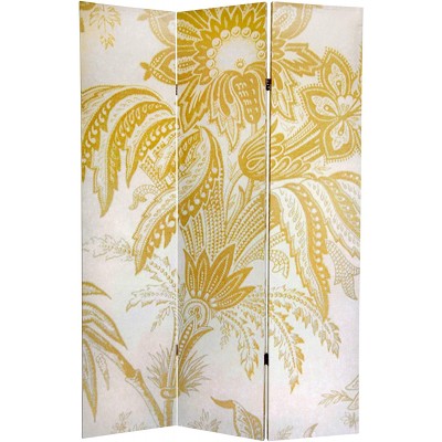 Oriental Furniture 6 ft. Tall Floral Double Sided Room Divider