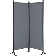 Proman Products FS17181 Galaxy II Indoor Outdoor Room Divider 2-Panels 24" w Panel Water Repellent Fabric Metal Frame 50.25" W x 12" D x 71" H Gray