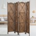 Proman Products Rancho Barn 4 Panel Room Divider FS17192 Folding Screen Privacy Screen Room Partition Paulownia Wood Max Extend 61 W x 0.75 D x 67 H Rustic Brown