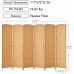 RHF 6 ft. Tall-Extra Wide-Diamond Weave Fiber Room Divider,Double Hinged,6 Panel Room Divider Screen Room Dividers and Folding Privacy Screens 6 Panel Freestanding Room Dividers-Light Beige 6 Panel
