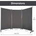 Room Divider – Folding Partition Privacy Screen for School Church Office Classroom Dorm Room Kids Room Studio Conference 102 W X 71 Inches Freestanding & Foldable