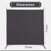 Room Divider – Folding Partition Privacy Screen for School Church Office Classroom Dorm Room Kids Room Studio Conference 72 W X 71 H Inches Freestanding Patent Pending