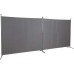 Room Divider Office Partition Classroom and Dorm Privacy Screen Double Unit Grey Combined Dimensions 142 W X 72 H