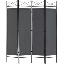 Room Divider Wood Screen Room Divider Wall Room Screen Divider Folding Portable Partition Screen Screen Wood for Home Office Grey