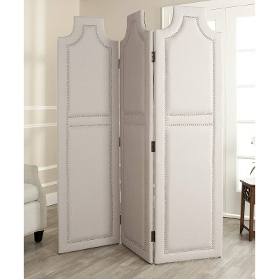 Safavieh Home Collection Darcy Taupe with Silver Nailhead Trim Room Divider