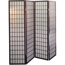 SQUARE FURNITURE Panel Shoji Screen Room Divider 3-10 Panel 4 Panel Black White Cherry Natural