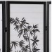 Zen 52 x70 3-Panel Oriental Solid Wood Folding Room Divider with Black Bamboo Print