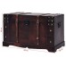 Canditree Storage Trunk Wood Antique Large Treasure Chest Storage Furniture for Bedroom Living Room Brown 26x15x15.7