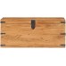 Chest 35.4x15.7x15.7 Solid Acacia WoodLarge Vintage Decorative Home Storage Trunk,Luggage Style,Large stash box