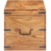 Chest 35.4x15.7x15.7 Solid Acacia WoodLarge Vintage Decorative Home Storage Trunk,Luggage Style,Large stash box