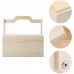 DOITOOL Wooden Storage Case Decorative Wooden Treasure Chest Portable Storage Box Wooden Storage Trunk Gift Packing Case with Handle