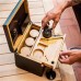 FGHG Premium Bamboo Storage Chest,Removable Pallet Storage Suitcase,Wooden Stash Box Bundle,Rolling Tray Stash Box with Lock
