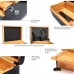 FGHG Premium Bamboo Storage Chest,Removable Pallet Storage Suitcase,Wooden Stash Box Bundle,Rolling Tray Stash Box with Lock