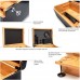 Premium Bamboo Storage Chest Removable Pallet Suitcase Wooden Stash Box Bundle Rolling Tray Jar Kit with Lid Lock for Home Locking Storage Bamboo Box