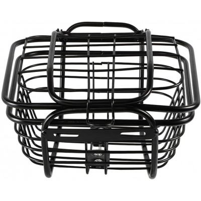 Qinndhto 1PC Black Iron Bicycle Basket Bicycle Accessory Storage Basket Bike Basket Storage Chests