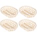 Qinndhto 4Pcs Pastoral Style Storage Plates Food Storage Containers Kitchen Basket Storage Chests Color : Natural Color Size : 20x16cm