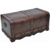 Retro Style Storage Boxes,With lid,with Side Handles,Storage Chest,Ample Storage Space,Item Storage,for Living Room,Bedroom,Corridor,Entrance,Wooden Treasure Chest Large Brown