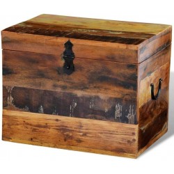 Solid Wood Reclaimed Storage Box Chest Organizer Trunk Indoor Stand