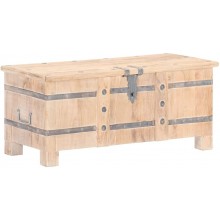 Solid Wood Storage Boxes,With lid,with Side Handles,Storage Chest,Ample Storage Space,Item Storage,for Living Room,Bedroom,Corridor,Entrance,Chest 35.4"x15.7"x15.7" Solid Acacia Wood