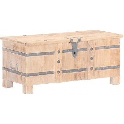 Solid Wood Storage Boxes,With lid,with Side Handles,Storage Chest,Ample Storage Space,Item Storage,for Living Room,Bedroom,Corridor,Entrance,Chest 35.4x15.7x15.7 Solid Acacia Wood