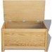 Tidyard Wooden Storage Chest Oak Wood Blanket Storage Box Wooden Trunk for Bedroom Closet Home Organizer Furniture Decor 35.4 x 17.7 x 17.7 Inches W x D x H