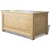 Tidyard Wooden Storage Chest Oak Wood Blanket Storage Box Wooden Trunk for Bedroom Closet Home Organizer Furniture Decor 35.4 x 17.7 x 17.7 Inches W x D x H