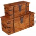 Unfade Memory Rustic Storage Chests Trunks Wooden Treasure Chest Solid Wood Treasure Box 2 pcs
