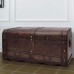 Wooden Treasure Chest Old-Fashioned Antique Vintage Style Storage Box Trunk Cabinet for Bedroom Closet Home Organizer Collection Furniture Decor 35.4 x 20 x 16.5 inch