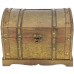 Wooden Treasure Chest Retro Gold Antique Professional Shooting Props Storage Box Gift Decor