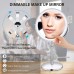 AMZTOLIFE 8 Lighted Makeup Mirror 10X Makeup Mirror with Lights Double Sided Dimmable Magnifying Mirror with Light Rechargeable and Brightness Adjustable Cordless Vanity Mirror with Lights