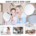AMZTOLIFE 8 Lighted Makeup Mirror 10X Makeup Mirror with Lights Double Sided Dimmable Magnifying Mirror with Light Rechargeable and Brightness Adjustable Cordless Vanity Mirror with Lights