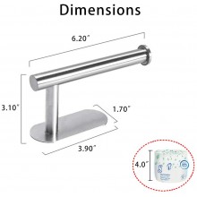 DGWHYC Toilet Paper Holder 3M Toilet Paper Holder no Drilling for Bathroom and Washroom SUS304 Stainless Steel Brushed Nickel Silver DG-TPA22
