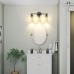 Espird Black Bathroom Light Fixtures 3-Light Bathroom Vanity Lights Modern Bathroom Wall Light Farmhouse Wall Lamp Matte Black Wall Sconces with Clear Glass Shade