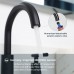 FORIOUS Two Handle High Arc Widespread Bathroom Sink Faucet 3 Hole with Pop-Up Drain and Water Supply Lines Matte Black