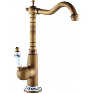 GUOCAO Tap Bathroom Sink Washroom Basinbrass Mixer Tap Chrometap Antique Kitchen Sink Bathroom Counter Basin and Cold Home A Section Faucet