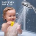 LOKBY High-Pressure Handheld Shower Head 6-Setting 5 Inch Handheld Rain Shower with Hose Powerful Shower Spray Even with Low Water Pressure in Supply Pipeline Low Flow Shower-Head Chrome