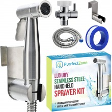 Purrfectzone Bidet Sprayer for Toilet Handheld Sprayer Kit Hand Held Bidet Cloth Diaper Sprayer Set Easy to Install